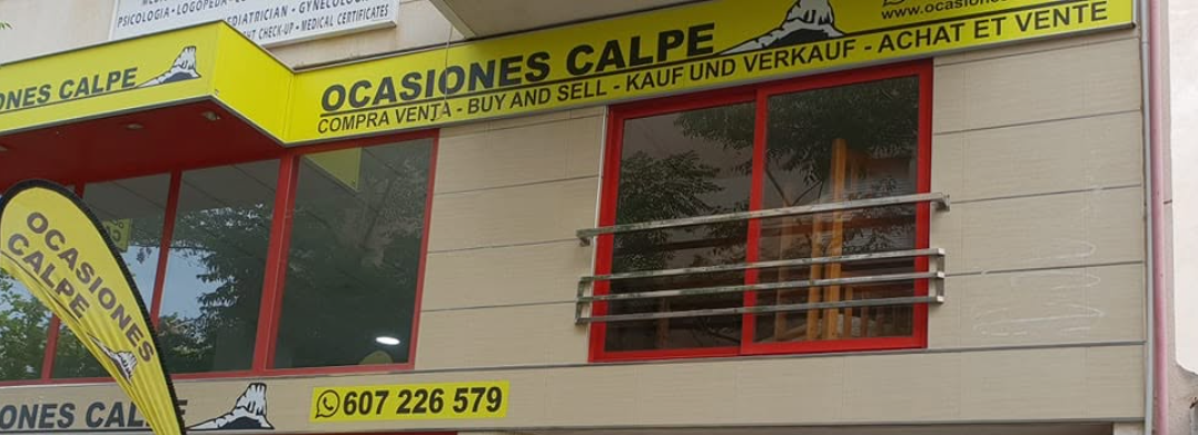 Fachada de la tienda Ocasiones Calpe